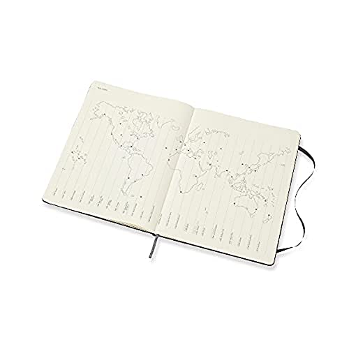 Moleskine - Agenda Mensual 2022, Agenda de 12 Meses, un Mes por Página, Tapa Dura, Tamaño XL de 19 x 25 cm, Color Negro, 128 Páginas