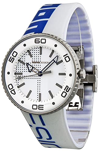 Momo design Jet Reloj para Unisex Analógico de Cuarzo con Brazalete de Silicona MD187-16WTBLRB