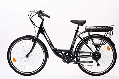 MOMO Design Venecia Bicicleta eléctrica de pedaleo asistida, Adultos Unisex, Negro, Talla Única