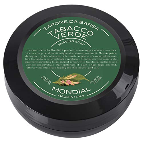 Mondial Jabón Afeitar Tabaco Verde 60gr, Único, 60 gr