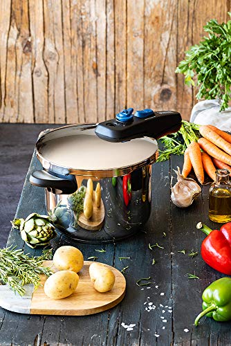 Monix Veloce - Olla a Presión Rápida de 6 Litros, apta para todo tipo de cocinas incluída inducción.