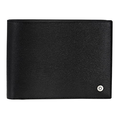 MONT BLANC Westside 4 cc with ID Holder Mens's Black Wallet 9680