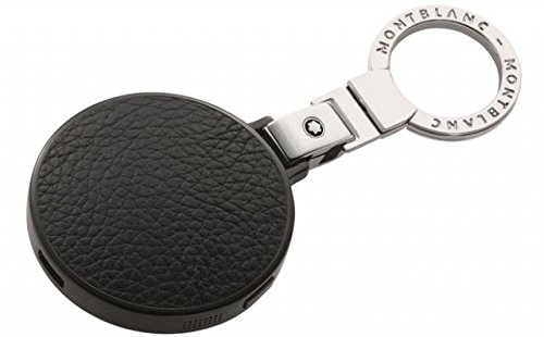 MONTBLANC Mont Blanc - Llavero de piel de grano suave con Bluetooth, color negro