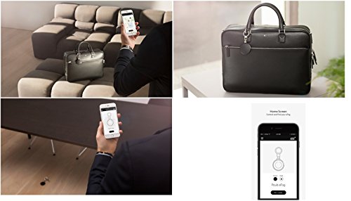 MONTBLANC Mont Blanc - Llavero de piel de grano suave con Bluetooth, color negro