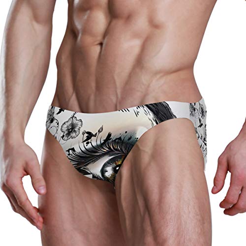 Montoj Art Look Maquillaje Ojos para Hombre Sexy Bañador Bikini Bañador para Hombre 1 M