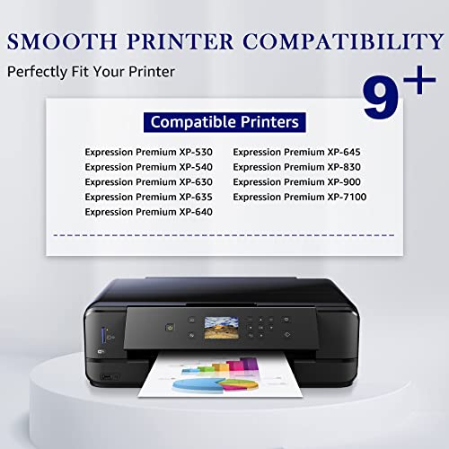 MOOHO Compatible para Epson 33XL 33 XL Cartucho de Tinta de Repuesto para Epson Expression Premium XP-530 XP-540 XP-7100 XP-635 XP-640 XP-830 XP-900 XP-630 XP-645 (Paquete de 15)