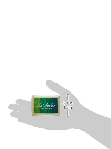 Mopec K43.05 Almohadilla de Tinta Degradado Verde para Dedo, 7.5 x 5.2 cm, Espuma