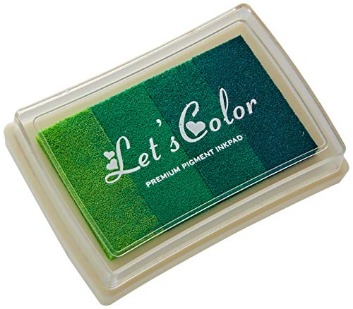 Mopec K43.05 Almohadilla de Tinta Degradado Verde para Dedo, 7.5 x 5.2 cm, Espuma