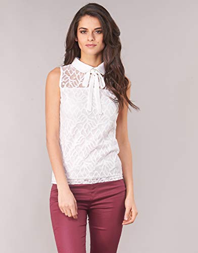 Morgan 171-dinco.p Camiseta sin Mangas, Blanco (Blanc), Medium para Mujer