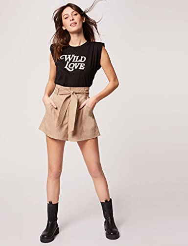 Morgan Tshirt Dpaul Camiseta, Negro, XS para Mujer