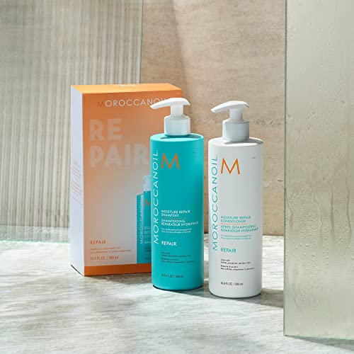 Moroccanoil Set de Champú y Acondicionador Reparador, medio litro