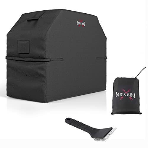 MO's BBQ Funda para barbacoa con cepillo y bolsa de almacenamiento.