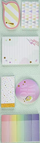 moses. Flowers & Friends Sticky Notes Libro, 400 notas adhesivas impresas de colores para el buen humor en el escritorio o de viaje, en un práctico libro