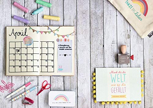 moses Happy me Sticky Notes Set, 480 notas adhesivas impresas de colores para el buen humor en el escritorio o de viaje, en un libro plegable, 8 diseños diferentes en 4 tamaños diferentes (63149)