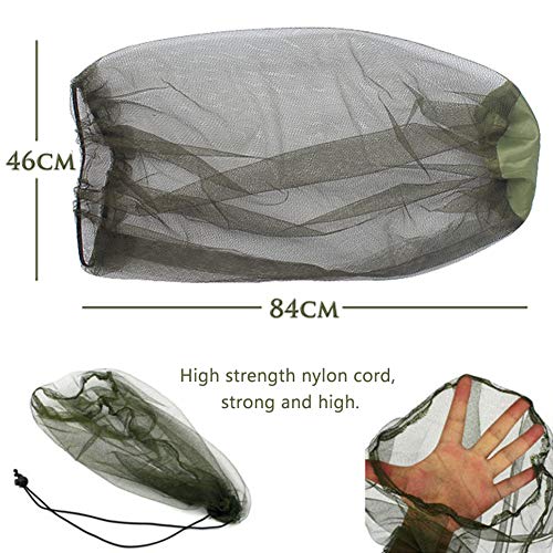 Mosquito Head Net,Repelente de Insectos Neto Malla Protectora Máscara Cara antimosquitos Bee Bug Insectos Volar máscara Gorro para Apicultura Apicultor al Aire Libre Pesca (5pcs)