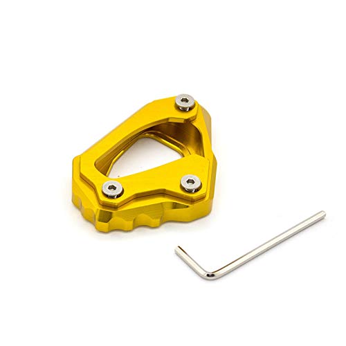 Moto Monturas Accesorios Placa De Soporte para Motocicleta, Soporte Lateral, Almohadilla De Extensión para Ampliar El Pie para Yamaha MT-10 / FZ-10 MT10 FZ10 2016-2018 2016 2017 2018 (Color : Oro)