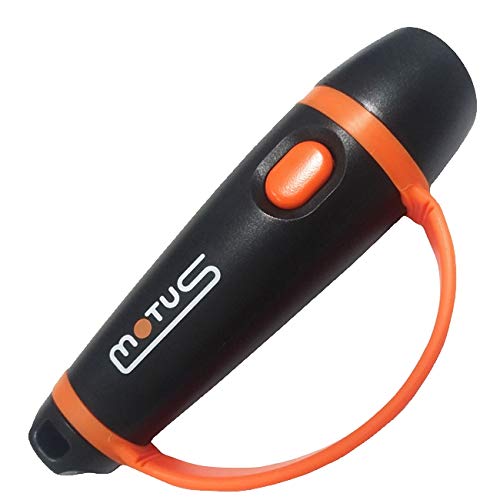 Motus Sybil Silbato electrónico con Potencia de 120 (5 dB), 2 Tonos y señal SOS, Unisex Adulto, Negro, Talla única