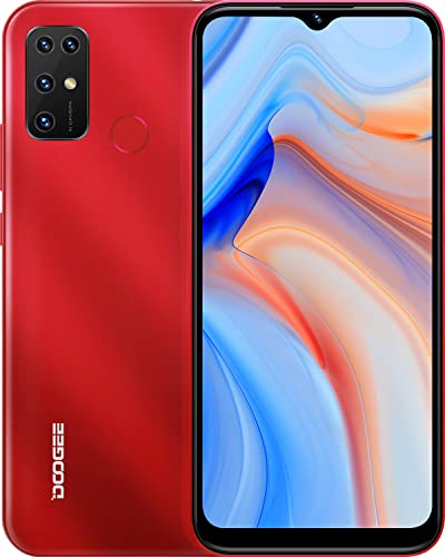 Moviles Baratos, DOOGEE X96 [2022] 5400mAh, 4G Smartphone Libre Android 11 GO 2GB+32GB ROM, Cámara Cuádruple 8MP, Pantalla Waterdrop de 6.52'', Telefono Movil Octa Core, Face ID/Huella Dactilar Rojo
