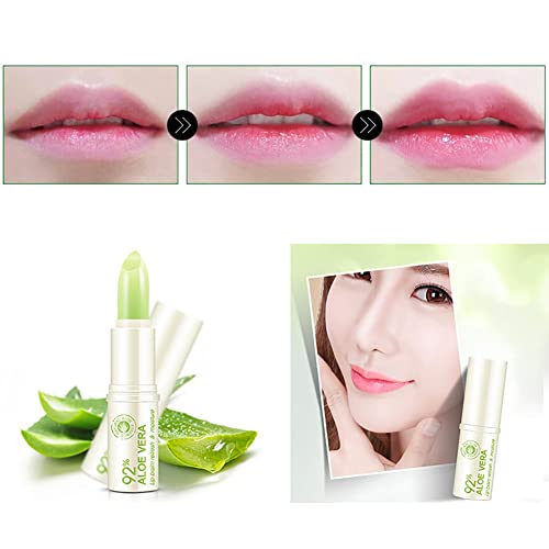 Mrinb 2pcs Bálsamo Labial Incoloro - Chapstick Hidratación Total, Protector Labial Natural de Aloe Vera para Reparadores Profundos y Nutritivos Labios Secos y Agrietados, Cuidado de los Labios