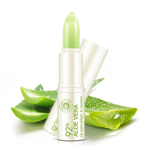 Mrinb 2pcs Bálsamo Labial Incoloro - Chapstick Hidratación Total, Protector Labial Natural de Aloe Vera para Reparadores Profundos y Nutritivos Labios Secos y Agrietados, Cuidado de los Labios