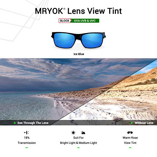 Mryok UV400 - Lentes de repuesto para Oakley Frogskins OO9013, color azul