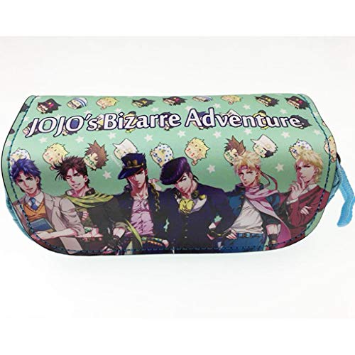 MUATE Anime JoJo's Bizarre Adventure Cosplay Estudiante Bolsa De Lápices Papelería Bolsa Bolsa De Cosméticos Cartera Estuche De Lápices