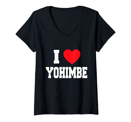 Mujer I Love Yohimbe Camiseta Cuello V