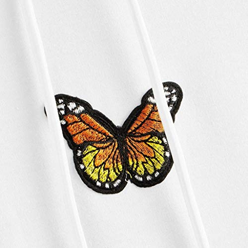 Mujer Mariposa Sudadera Manga Larga Bolsillo Pullover Sudadera con Capucha Casual Tallas Grandes Otoño Invierno Cuello Redondo Jersey Deporte riou