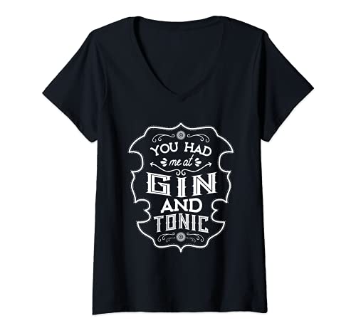 Mujer Me has engañado con el gin-tonic - Camiseta divertida Camiseta Cuello V