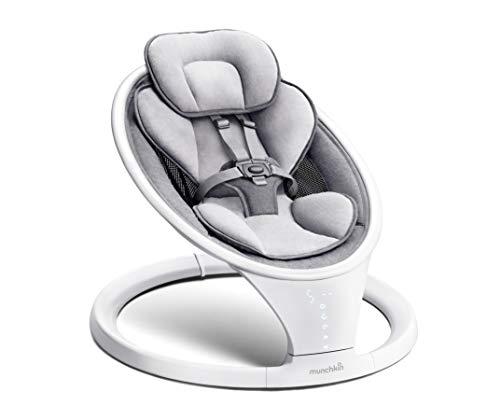Munchkin Hamaca para bebés ligera con bluetooth, balanceo natural en cinco rangos de movimiento y mando a distancia