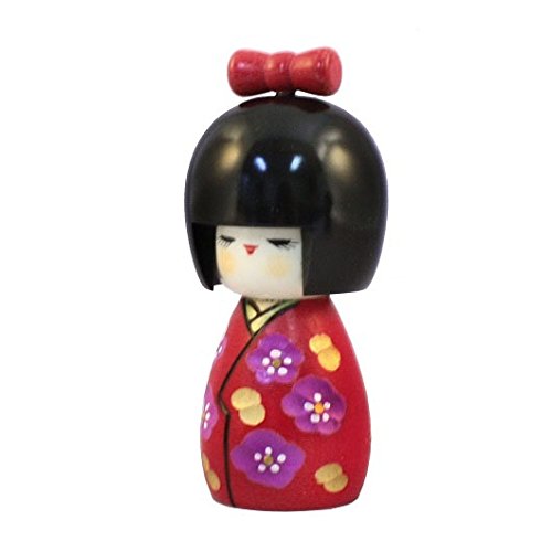 Muñeca Kokeshi - Momochan Red