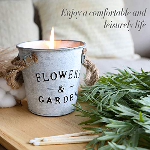 MUOIVG Velas de Citronela,100% Natural Cera de Soja Candl,Velas Perfumada con Limón,Velas Aromaticas,per Exterior Interior, Camping, hogar, jardín, Picnic,Regalos, 2 * 13.5oz,100h