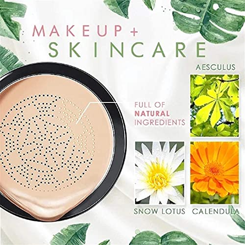 Mushroom Head Air Cushion CC Cream, TIK Tok Mushroom Head Air Cushion CC Cream Long Lasting Matte Foundation (Natural)