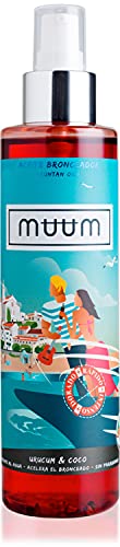 muum - Aceite Bronceador de Urucum y Coco - Acelerador del Bronceado con Antioxidantes Naturales, Hidrata y previene manchas y arrugas - Bronceado de tono dorado y natural - 200 ml.