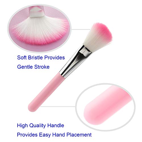MWOOT 7 Piezas Juego de Pinceles de Maquillaje para Niñas uego de Maquillaje, Make Up Brushes Brochas de Maquillaje para Labios, Sombra de ojos, Polvos, Contorno Pinceles