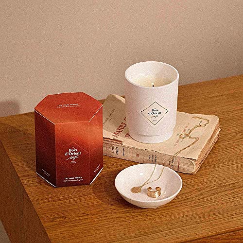 MY JOLIE CANDLE | Vela Perfumada Ámbar (El Bosque de Oriente) con joya en su interior | Pulsera Dorada | 50h de combustión | Cera vegetal 100% natural | 250g