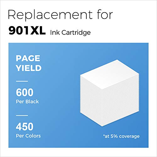MyCartridge compatibles con Cartuchos de Impresora HP 901 XL para impresoras Todo-en-uno HP Officejet 4500 J4580 J4680