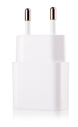 MyGadget Cargador Enchufe USB para Smartphone y Tablet - USB Adaptador 5V / 1A - Charger para Apple iPad, iPhone, Samsung Galaxy, Huawei - Blanco