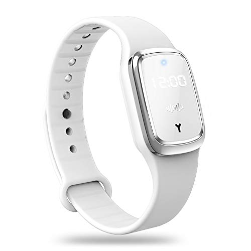 MZFANG Ultrasonido Repelentes de Mosquitos Pulsera Repelente de Mosquitos Electrónico Antimosquitos Bandas Repelentes de Insectos Plagas con Reloj Impermeable Apto Adultos niños (Blanco)