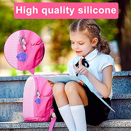 MZSM 5 Piezas Molde de Silicona para Hueso de Perro, Forma de pata de Mascota Molde de Silicona para Llavero Hecho a Mano con Orificio Moldes, Moldes de Resina para Llaveros de Silicona para Chocolate