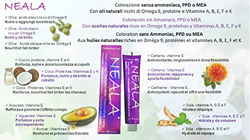 N-12 - Coloración Profesional SIN AMONIACO y libre de PPD y MEA Enriquecido con Omega9, extractos naturales y vitaminas. Gran brillo y cobertura. - 12- SUPER ACLARANTE - NEALA 100ml.