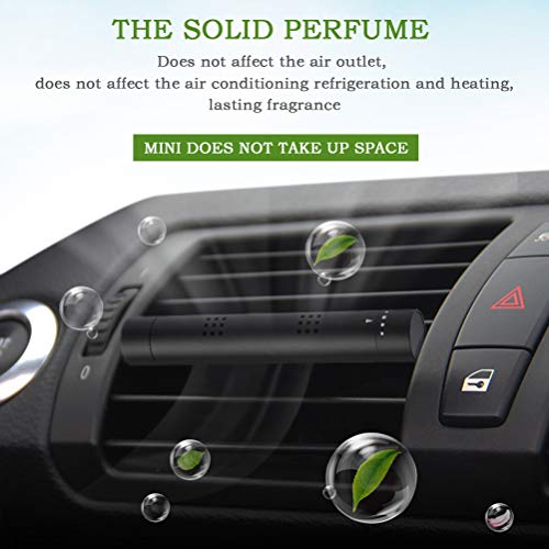 NA 6Pcs Ambientador coche,Ambientador Olor a Coche,5 Varillas Aromáticas Sólidas,con un Soporte de Aleación de Aluminio,Diferentes Olores Purificador de Aire de Fragancia Natural,Eliminar Olores