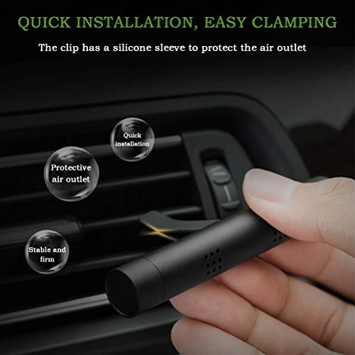 NA 6Pcs Ambientador coche,Ambientador Olor a Coche,5 Varillas Aromáticas Sólidas,con un Soporte de Aleación de Aluminio,Diferentes Olores Purificador de Aire de Fragancia Natural,Eliminar Olores