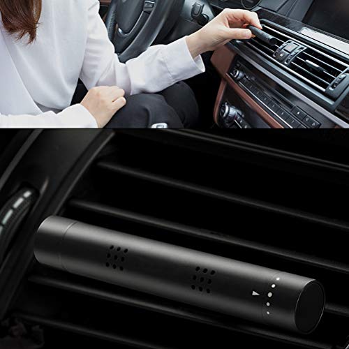 NA 6Pcs Ambientador coche,Ambientador Olor a Coche,5 Varillas Aromáticas Sólidas,con un Soporte de Aleación de Aluminio,Diferentes Olores Purificador de Aire de Fragancia Natural,Eliminar Olores