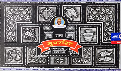 Nag Champa Superhit Incense Sticks, Pack X 12 Boxes