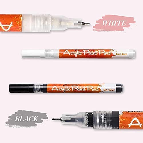 Nail Art Painting Pen Quick Dry Acrylic Paint Graffiti Pen 1mm Tip DIY Nail Beauty Tool, Nail Art Painting Pen, for Acrylic/Natural/Gel Nails (4 colors)