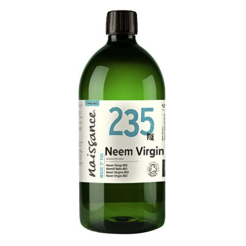 Naissance Aceite Vegetal de Neem Virgen Orgánico BIO n. º 235 – 1 Litro - Puro, Natural, Certificado Ecológico, Prensado en Frío, Vegano, y no OGM - Ideal Para La Piel, Cabello, Plantas