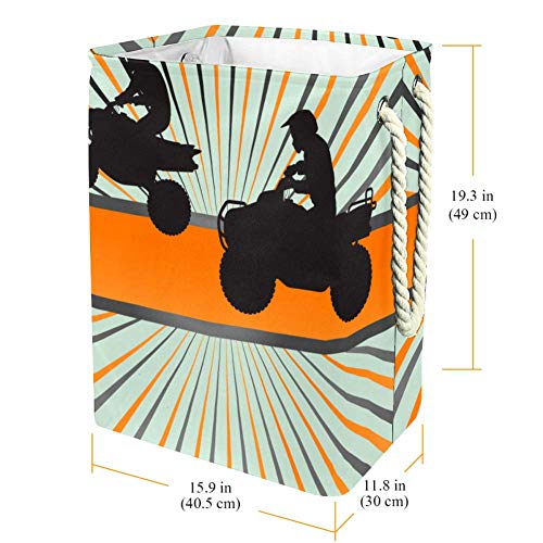 Nakw88 - Cesta de lavandería para quad, impermeable, cuadrada, tela Oxford, plegable, cesta de almacenamiento