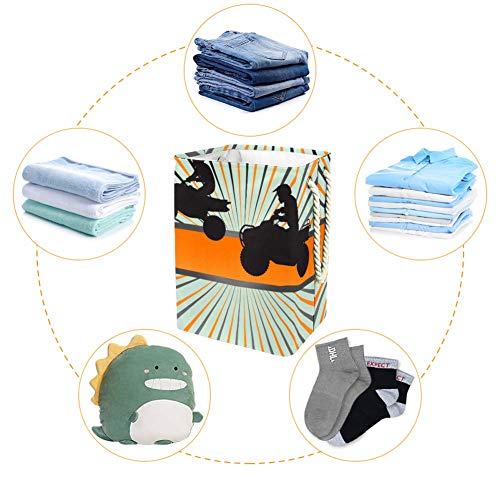 Nakw88 - Cesta de lavandería para quad, impermeable, cuadrada, tela Oxford, plegable, cesta de almacenamiento