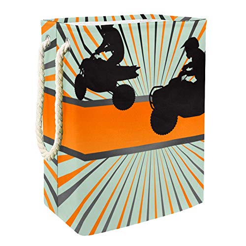 Nakw88 - Cesta de lavandería para quad, impermeable, cuadrada, tela Oxford, plegable, cesta de almacenamiento